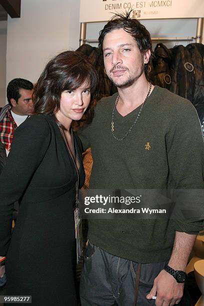 Actors Paz de la Huerta and Simon Rex attend Village at the Yard during the 2010 Sundance Film Festival on January 22, 2010 in Park City, Utah.