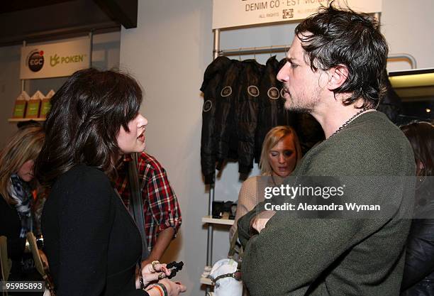 Actors Paz de la Huerta and Simon Rex attend Village at the Yard during the 2010 Sundance Film Festival on January 22, 2010 in Park City, Utah.