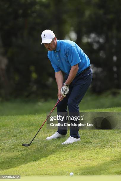 John King of Lindrick Golf Club in action on Day 3 as he goes on to win the Silversea Senior PGA Professional Championship at Foxhills Golf Course on...