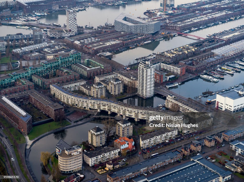 Aerial of Amsterdam center