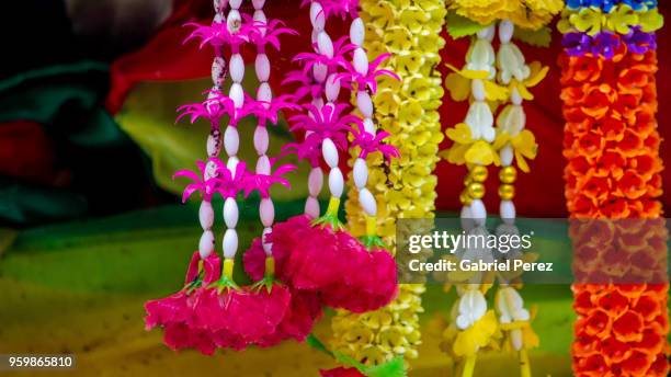 phuang malai: a thai floral garland - mulai stock pictures, royalty-free photos & images