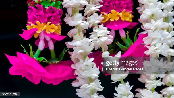 phuang malai: a thai floral garland - mulai stock pictures, royalty-free photos & images