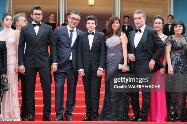 Turkish-Cypriot actress Hazar Erguclu, a guest , Turkish actor Aydin Dogu Demirkol, Turkish director Nuri Bilge Ceylan, his son Ayaz Ceylan and wife...