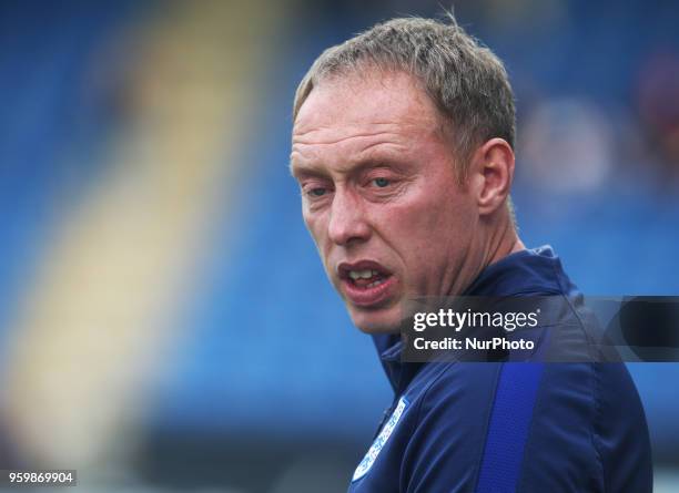 Steve Cooper Head Coach of England Under 17 during the UEFA Under-17 Championship Semi-Final match between England U17s against Netherlands U17s at...