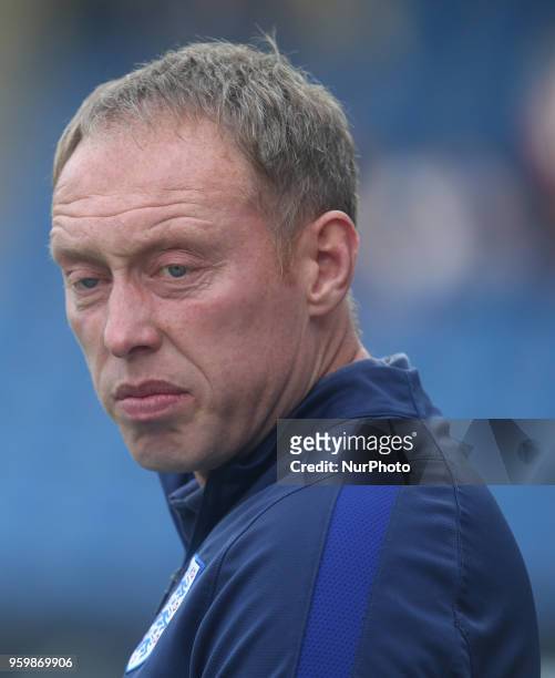 Steve Cooper Head Coach of England Under 17 during the UEFA Under-17 Championship Semi-Final match between England U17s against Netherlands U17s at...