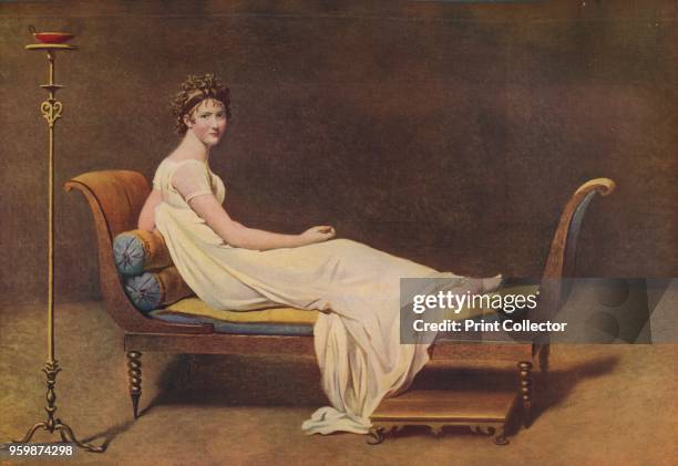 Madame Recamier' . The painting is held by the Musée du Louvre, Paris. From International Art: Past and Present by Alfred Yockney. [Virtue & Company,...