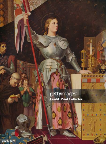 Joan of Arc' . The painting is held by the Musée du Louvre, Paris. From International Art: Past and Present by Alfred Yockney. [Virtue & Company,...