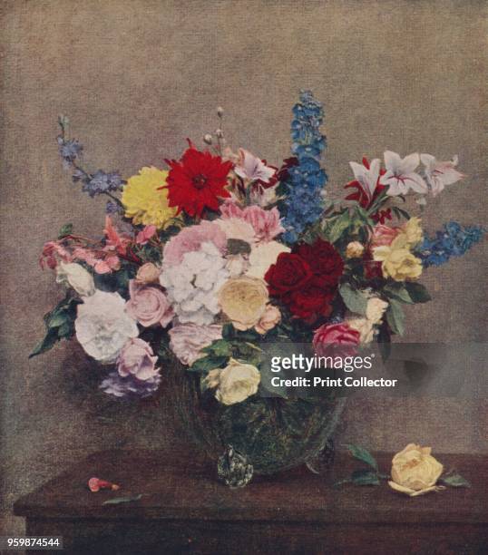 Flowers' . Held by the National Gallery, London. From International Art: Past and Present by Alfred Yockney. [Virtue & Company, London, circa 1915]....