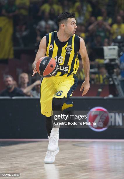 Kostas Sloukas, #16 of Fenerbahce Dogus Istanbul in action during the 2018 Turkish Airlines EuroLeague F4 Semifinal B game between Fenerbahce Dogus...