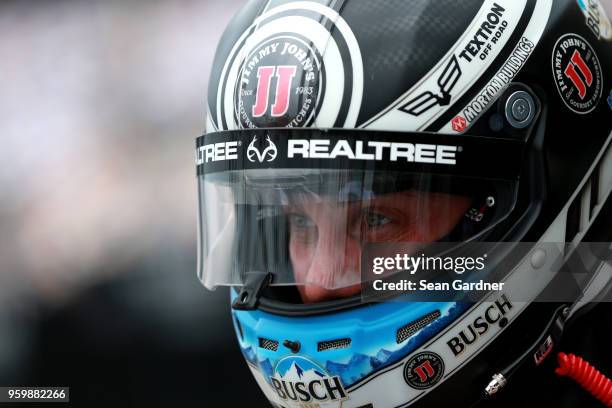 Kevin Harvick, driver of the Jimmy John's Ford, stands in the garage during practice for the Monster Energy NASCAR Cup Series All-Star Race at...