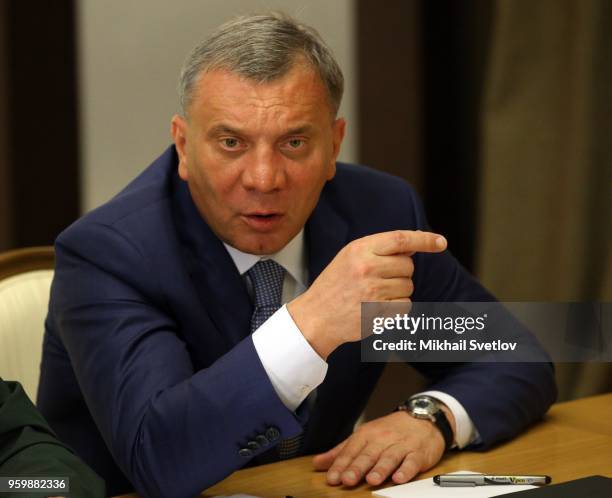 Newly appointed Russian Deputy Prime Minister Yuri Borisov attends a meeting at Bocharov ruchey State Residence in Sochi, Russia, May 18, 2018.