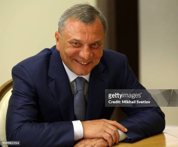 Newly appointed Russian Deputy Prime Minister Yuri Borisov attends a meeting at Bocharov ruchey State Residence in Sochi, Russia, May 18, 2018.