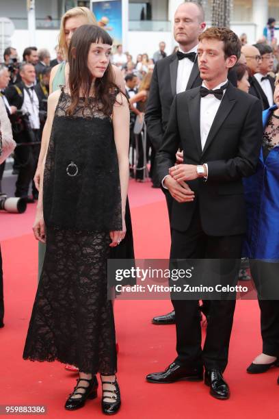 Astrid Berges and Nahuel Pérez Biscayart attend the screening of "The Wild Pear Tree " during the 71st annual Cannes Film Festival at Palais des...