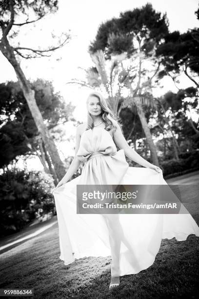 Eniko Mihalik attends the amfAR Gala Cannes 2018 dinner at Hotel du Cap-Eden-Roc on May 17, 2018 in Cap d'Antibes, France.