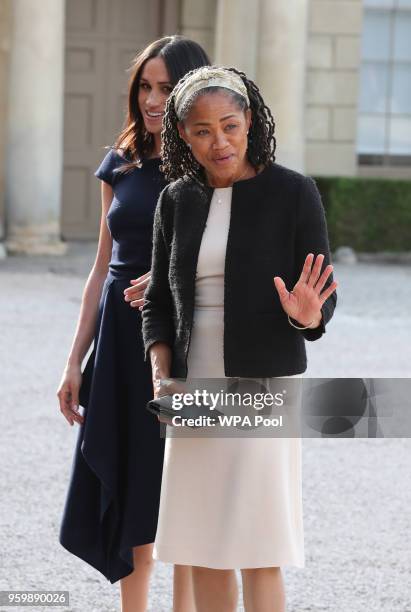 Meghan Markle and her mother, Doria Ragland arrive at Cliveden House Hotel on the National Trust's Cliveden Estate to spend the night before her...