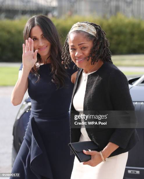 Meghan Markle and her mother, Doria Ragland arrive at Cliveden House Hotel on the National Trust's Cliveden Estate to spend the night before her...