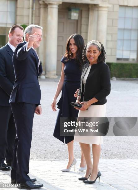 Meghan Markle and her mother, Doria Ragland arrive at Cliveden House Hotel on the National Trust's Cliveden Estate to spend the night before her...