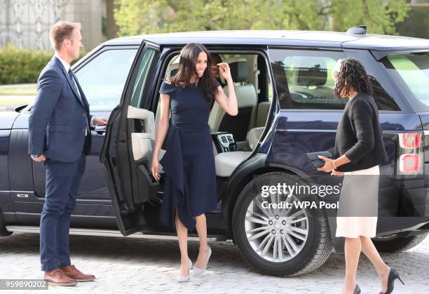 Meghan Markle and her mother, Doria Ragland arrive at Cliveden House Hotel on the National Trust's Cliveden Estate to spend the night before her...