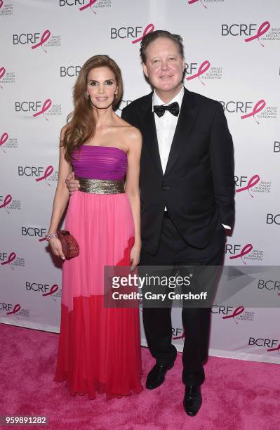 Amy France and CEO of NASCAR Brian France attend the Breast Cancer Research Foundation's The Hot Pink Party at Park Avenue Armory on May 17, 2018 in...