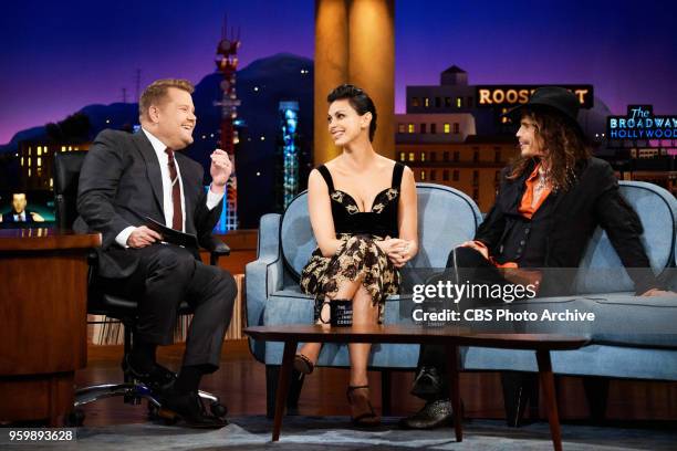 The Late Late Show with James Corden airing Thursday, May 17 with guests Morena Baccarin and Steven Tyler.