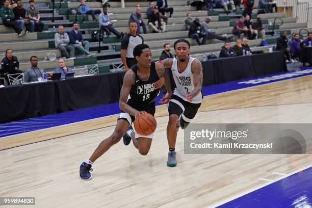 Archie Goodwin drives to the basket during the G-League Elite Mini Camp on May 15, 2018 at Quest Multisport in Chicago, Illinois. NOTE TO USER: User...