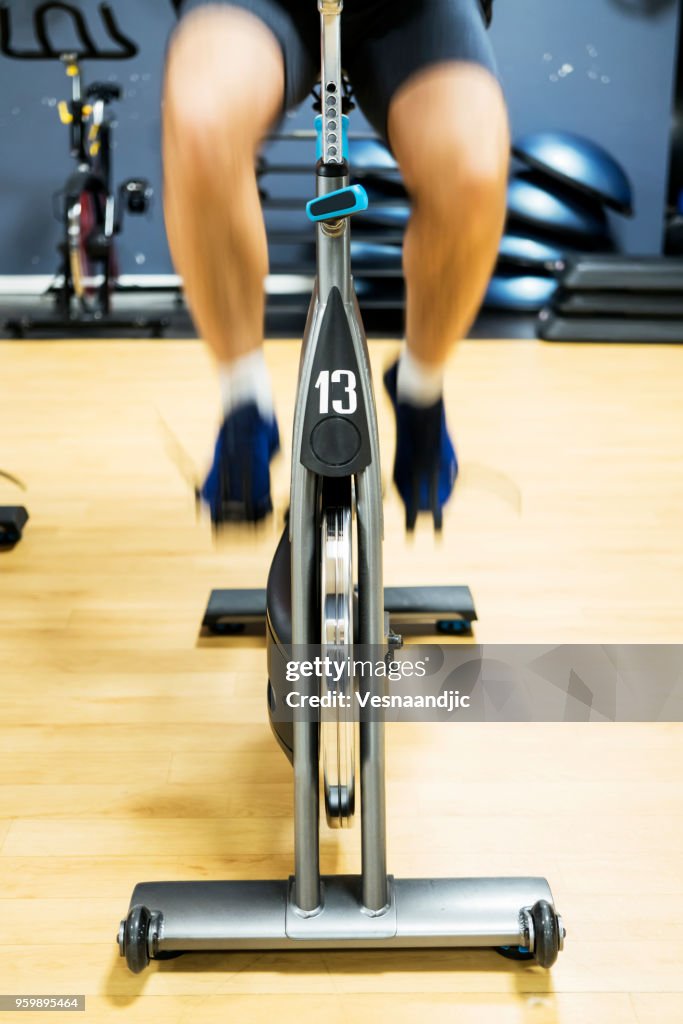 People exercising at gym