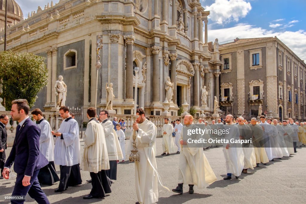 Catania, Maundy Thursday at the Saint Agatha Cathedral - Sicily, Italy