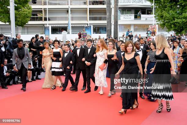 The laureates of the 'Projet Moteur' arrive on May 18, 2018 with French-Malagasy producer and tv host Sebastien Folin and French journalist Memona...