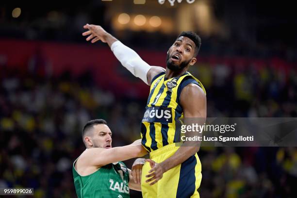 Jason Thompson, #1 of Fenerbahce Dogus Istanbul during the 2018 Turkish Airlines EuroLeague F4 Semifinal B game between Fenerbahce Dogus Istanbul v...