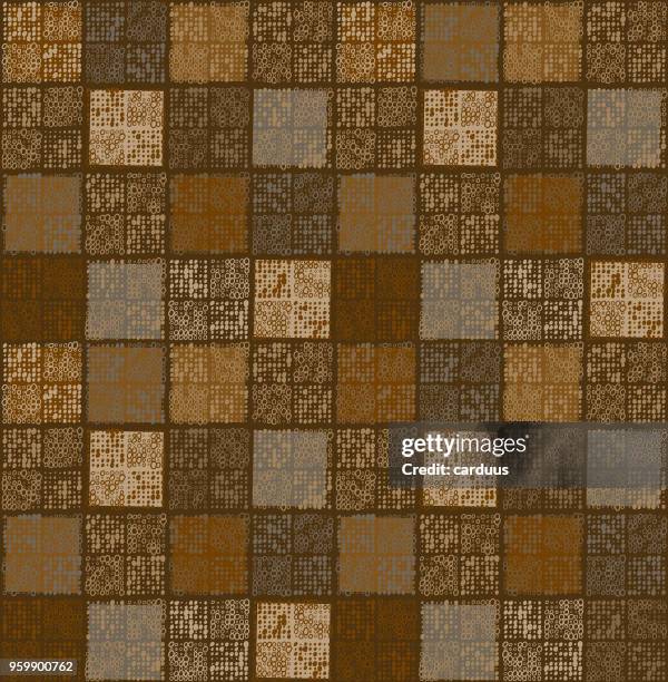 multi colors tile seamless pattern - wool texture stock illustrations
