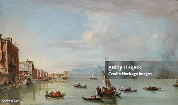 The Fondamenta Nuove with the Lagoon and the Island of San Michele, circa 1758. Dimensions: height x width x depth: 72 x 120 . Artist Francesco...