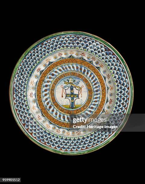 Plate with arms of Pope Pius III , 1503. Artist Unknown.