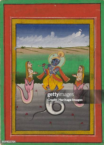 Krishna Kaliyamardaka, early 20th century. Dimensions: height x width: 17.8 x 12.7 cmArtist Unknown.