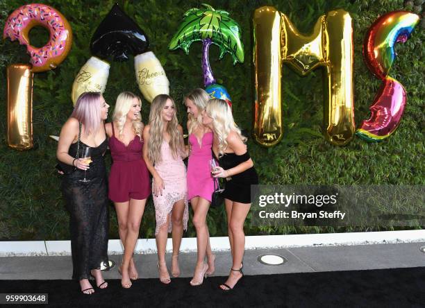 Guest and television personalities Haley Ferguson, Amanda Stanton, Lauren Bushnell and Emily Ferguson attend the From Dust To Gold preview party at...