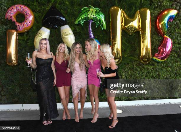 Guest and television personalities Haley Ferguson, Amanda Stanton, Lauren Bushnell and Emily Ferguson attend the From Dust To Gold preview party at...