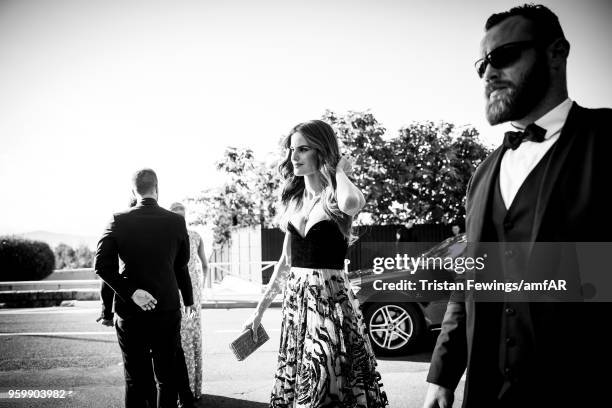 Izabel Goulart arrives at the amfAR Gala Cannes 2018 at Hotel du Cap-Eden-Roc on May 17, 2018 in Cap d'Antibes, France.