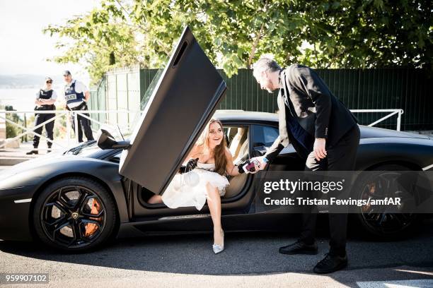 Guest arrives attends the amfAR Gala Cannes 2018 at Hotel du Cap-Eden-Roc on May 17, 2018 in Cap d'Antibes, France.