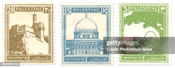 palestine stamps - palestine stock pictures, royalty-free photos & images