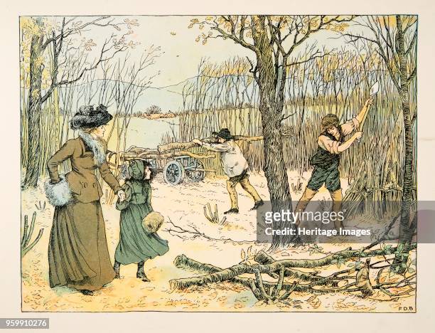 The Woodman, from Four and Twenty Toilers, pub. 1900 colour lithograph. Accompanies verse by E.V. Lucas Edward Verrall Lucas 1868 ? 1938; )