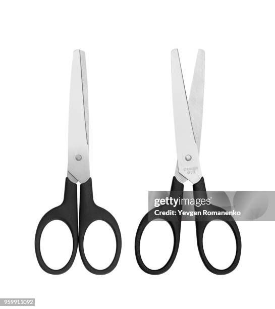 new scissors isolated on white background - schere stock-fotos und bilder
