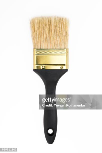 new paintbrush isolated on white background - paint brushes stock pictures, royalty-free photos & images