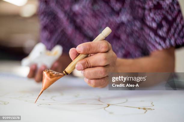 batik workshop - malaysia batik stock pictures, royalty-free photos & images