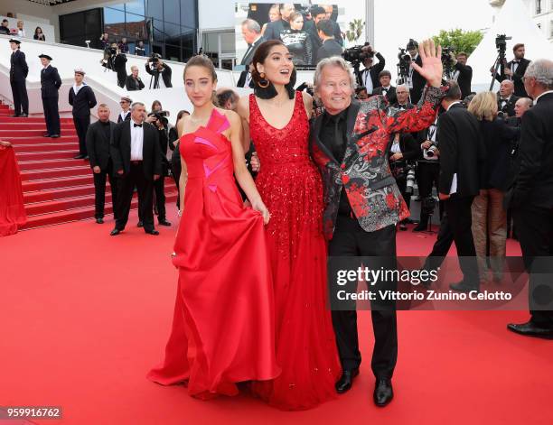 Letizia Pinochi, US actress Blanca Blanco and US actor John Savage attends the screening of "The Wild Pear Tree " during the 71st annual Cannes Film...
