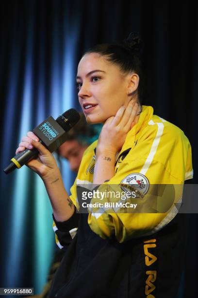 Bishop Briggs performs at the AT&T Thanks Sound Studio May 18, 2018 in Bala Cynwyd, Pennsylvania.