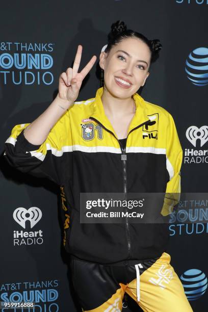 Bishop Briggs poses at the AT&T Thanks Sound Studio May 18, 2018 in Bala Cynwyd, Pennsylvania.