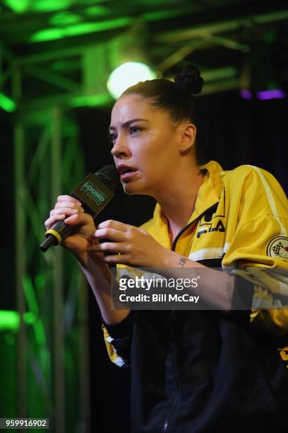 Bishop Briggs performs at the AT&T Thanks Sound Studio May 18, 2018 in Bala Cynwyd, Pennsylvania.