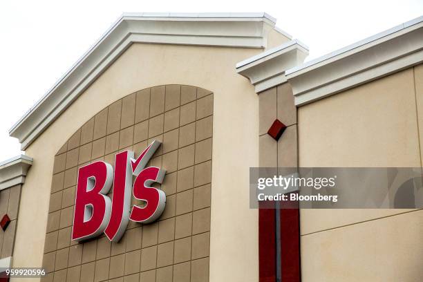 Signage is displayed outside a BJ's Wholesale Club Holdings Inc. Location in Miami, Florida, U.S., on Thursday, May 17, 2018. The warehouse-club...