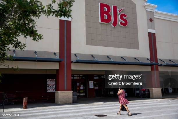 Customer walks towards the entrance of a BJ's Wholesale Club Holdings Inc. Location in Miami, Florida, U.S., on Friday, May 18, 2018. The...