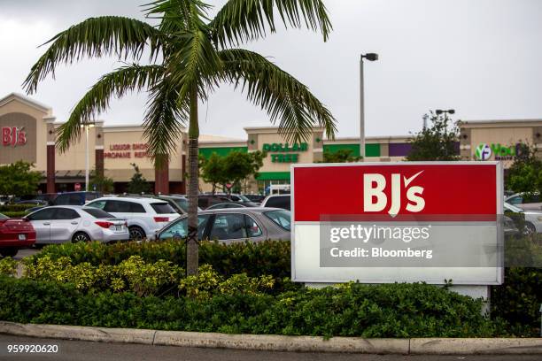 S Wholesale Club Holdings Inc. Signage is displayed outside a shopping center in Miami, Florida, U.S., on Thursday, May 17, 2018. The warehouse-club...