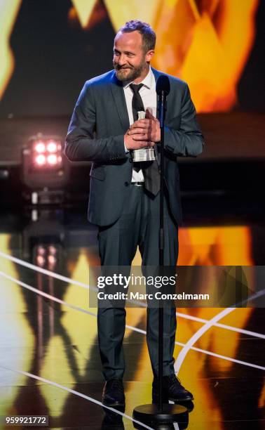 Maximilian Brckner is seen during the Bayerischer Fernsehpreis show at Prinzregententheater on May 18, 2018 in Munich, Germany.
